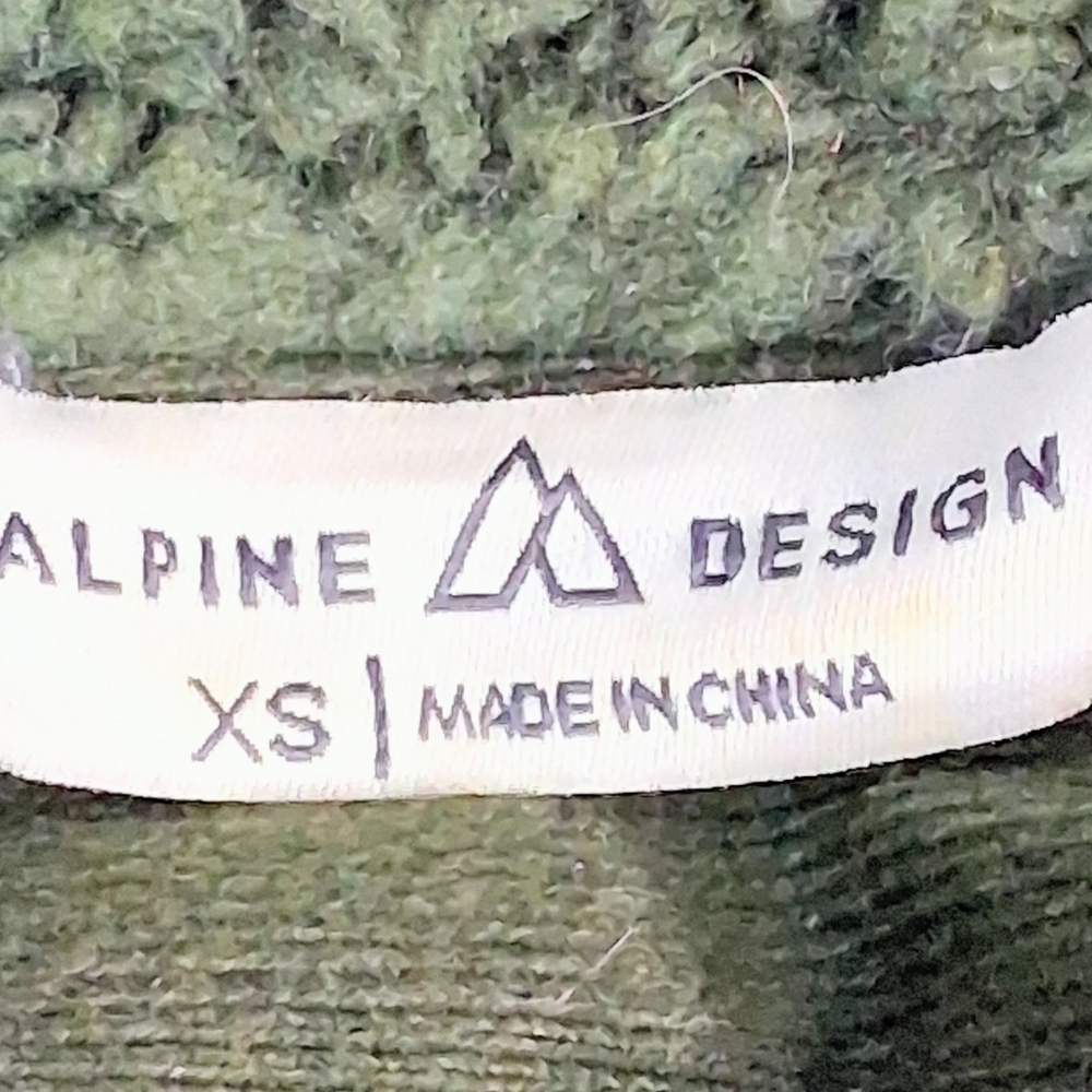 Alpine Design Women's XS Evergreen Lined Full Zip Talia Ridge Sherpa Jacket - Picture 2 of 10